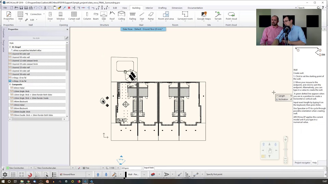 Command sensitive help panel - ARCHLine.XP