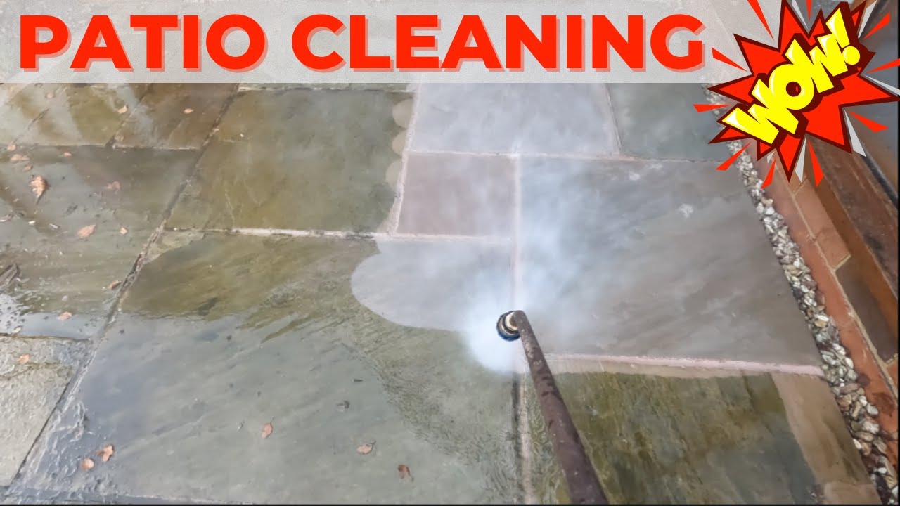 Black Spot Removal Patio Cleaning Via Pressure Washing YouTube