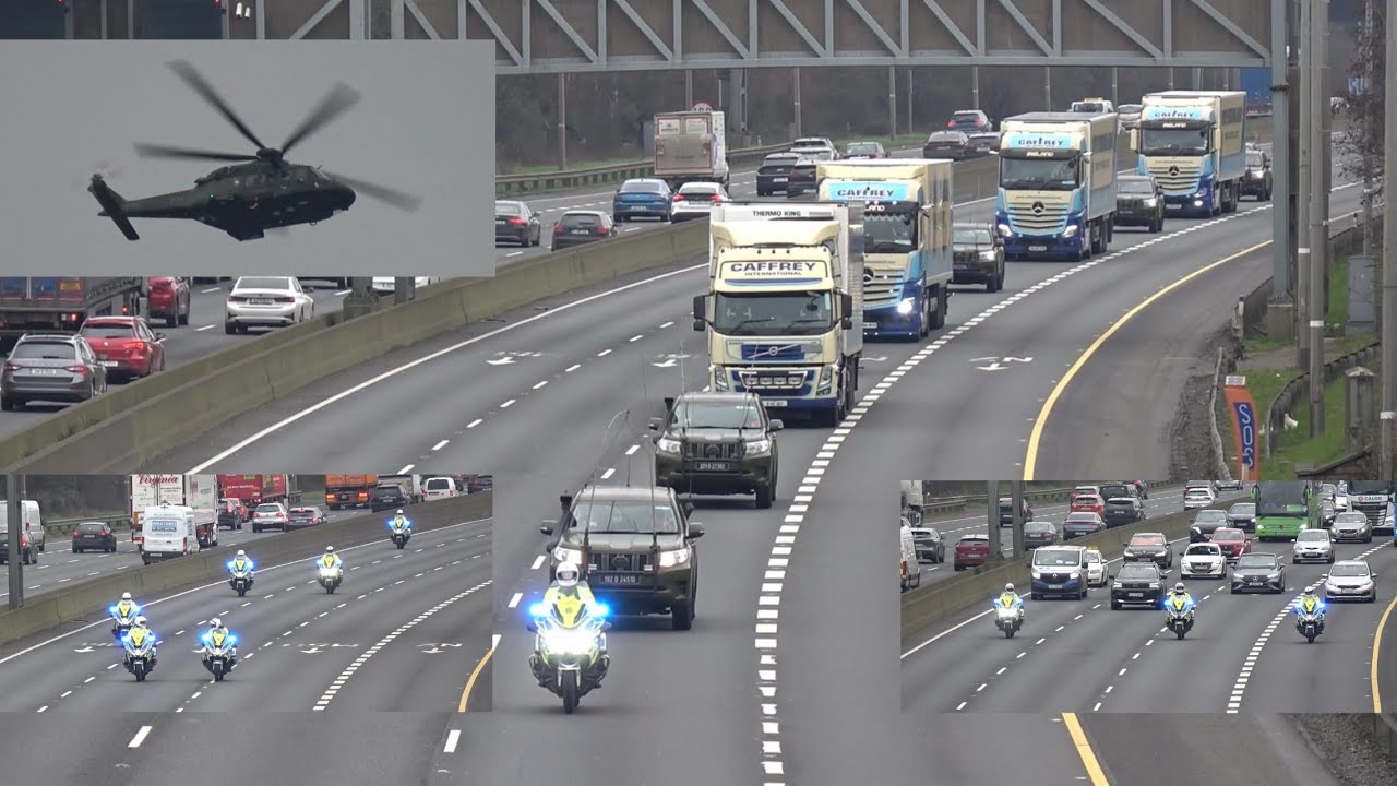 ** ARMED HIGH VALUE ESCORT ** Garda & Republic Of Ireland Defence Forces Escorting High Value Goods