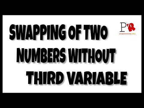 SWAPPING OF TWO NUMBERS WITHTOUT USING THIRD VARIABLE IN C LANGUAGE | PROGRAMMING RIDES