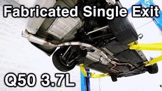 Q50 3.7L Fabricated Custom Single Exit [MGC Exhaust Fabrication & Sounds]