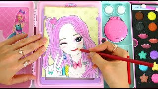 Makeup Artist Sketch Set Toy - Makeover with Makeup & Hair Color! لعبة ماكياج Maquiagem Artista