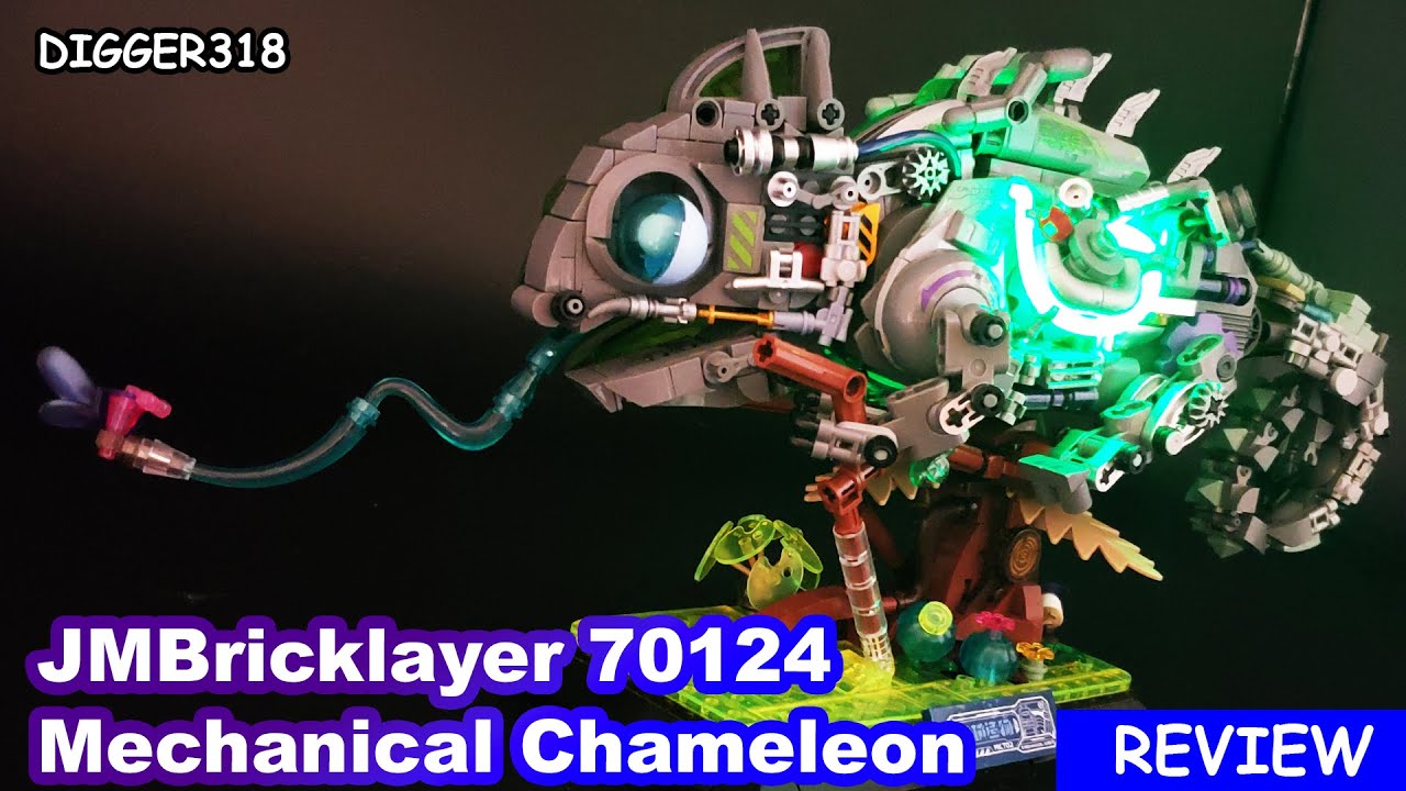 Camaleonte Meccanico JMBricklayer 70124 – Set Da Costruzione 827 Pezzi Con Luci A LED E Piedistallo - 2