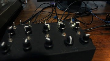Analog video manipulation with analog audio oscillators and sequencer