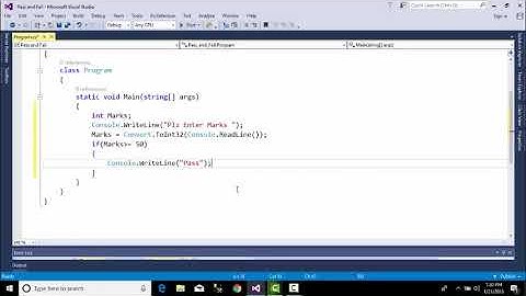 Pass and Fail Program -C# Console computer programming . pass or fail program .