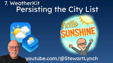 7  WeatherKit Persisting the Cities List