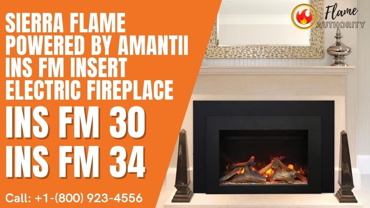 Sierra Flame Powered by Amantii INS FM Insert Electric Fireplace INS FM