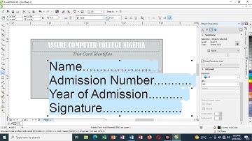 Using CorelDraw to create a student identity card