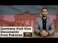 Germany Visit Visa Documents from Pakistan
