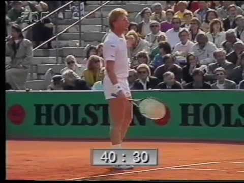 1990 - Hamburg Final (Tennis) - Aguilera vs Becker - Part 02