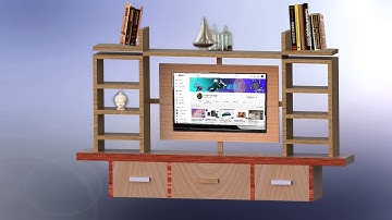 Wooden tv unit furniture design in solidworks | solidworks tutorial | Anyone can design