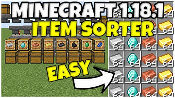EASY AUTOMATIC ITEM SORTER! Minecraft Java Tutorial