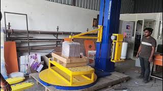 Information Pallet wrapping machine with scissor table for small box wrap and pallet wrapping Update