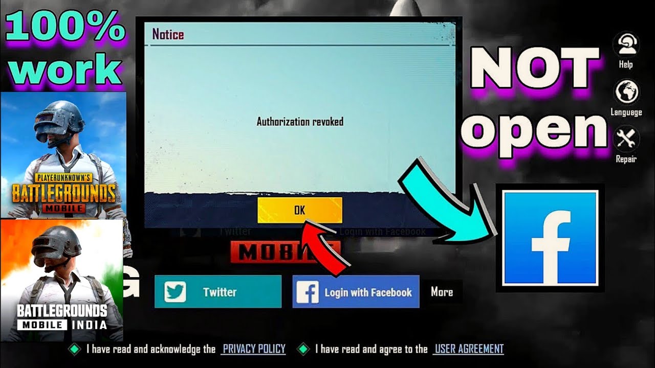 AUTHORIZATION REVOKE PROBLEM FIX HOW TO FIX FACEBOOK LOGIN PROBLEM PUBG ...