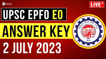 🔴UPSC EPFO 2023 Answer Key | UPSC EO 2023 Answer Key | UPSC APFC 2023 Answer Key | EPFO Answer Key