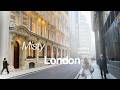 Misty Central London - Incredible City of London Walking Tour in the Fog | ASMR | 4K HDR