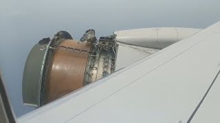 Plane Engine Falls Apart Over The Ocean