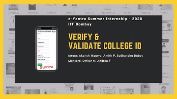 eYSIP 2020: Verifying and Validating College IDs
