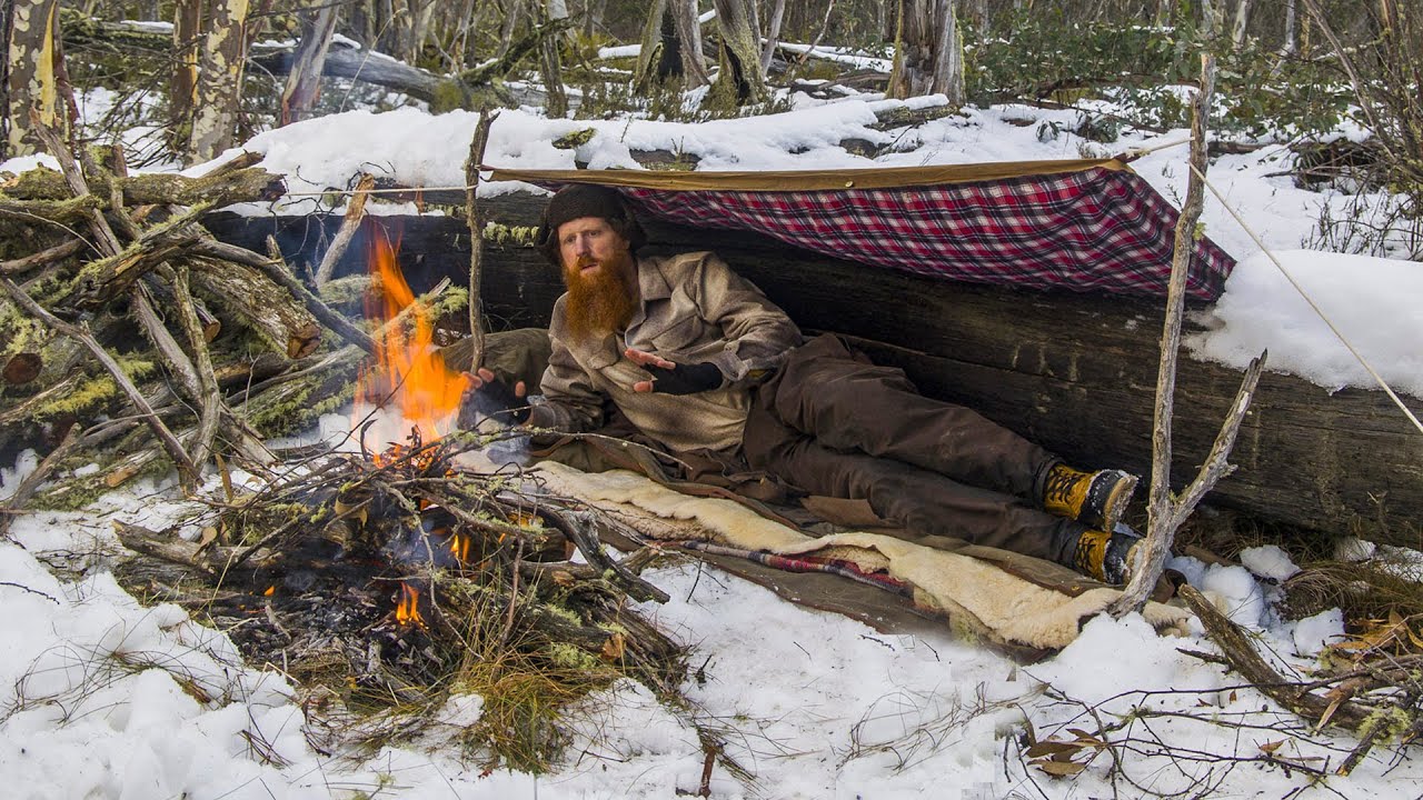 Winter Survival Shelter in the SNOW - NO Sleeping Bag, as a Traditional ...