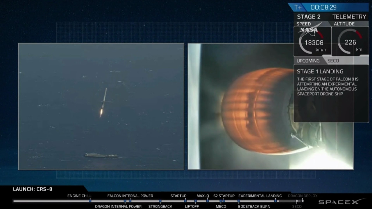 SpaceX Barge Landing VIDEO: Falcon 9 Rocket Lands on Drone Ship at Sea ...