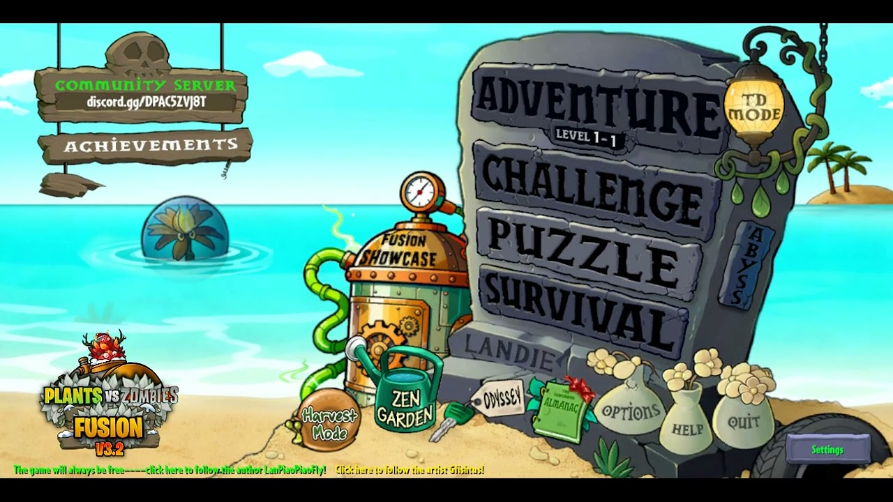 Plant Vs Zombie Fusion Mini Game