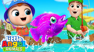Thumbnail of 12345 Once I Caught A Fish Alive | Fun Animal Sing Along Songs by Little Angel Animals