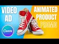 Creative product promo in canva  animated product slideshow  ad in canva
