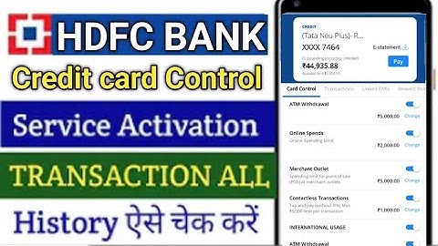 hdfc credit card control kaise kare ll How to hdfc credit card Control 2023