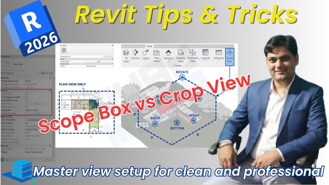 Revit Tutorial | View Setup, Scope Box vs Crop Views | Complete Guide ...