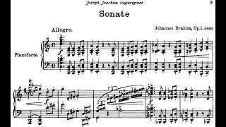 J. Brahms - Piano Sonata Op. 1 No. 1 in C Major (with score)
