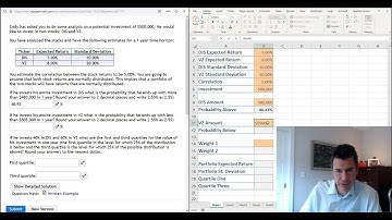 Investments and Normal Distribution Problem