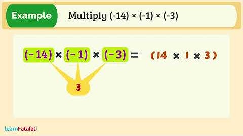 Integers Class 7 Maths - Multiplication of Integers