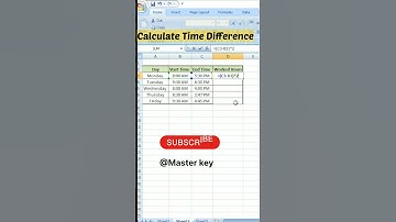 Easiest way to calculate time difference in excel😱😳 #viral #youtubeshorts #excel #shorts