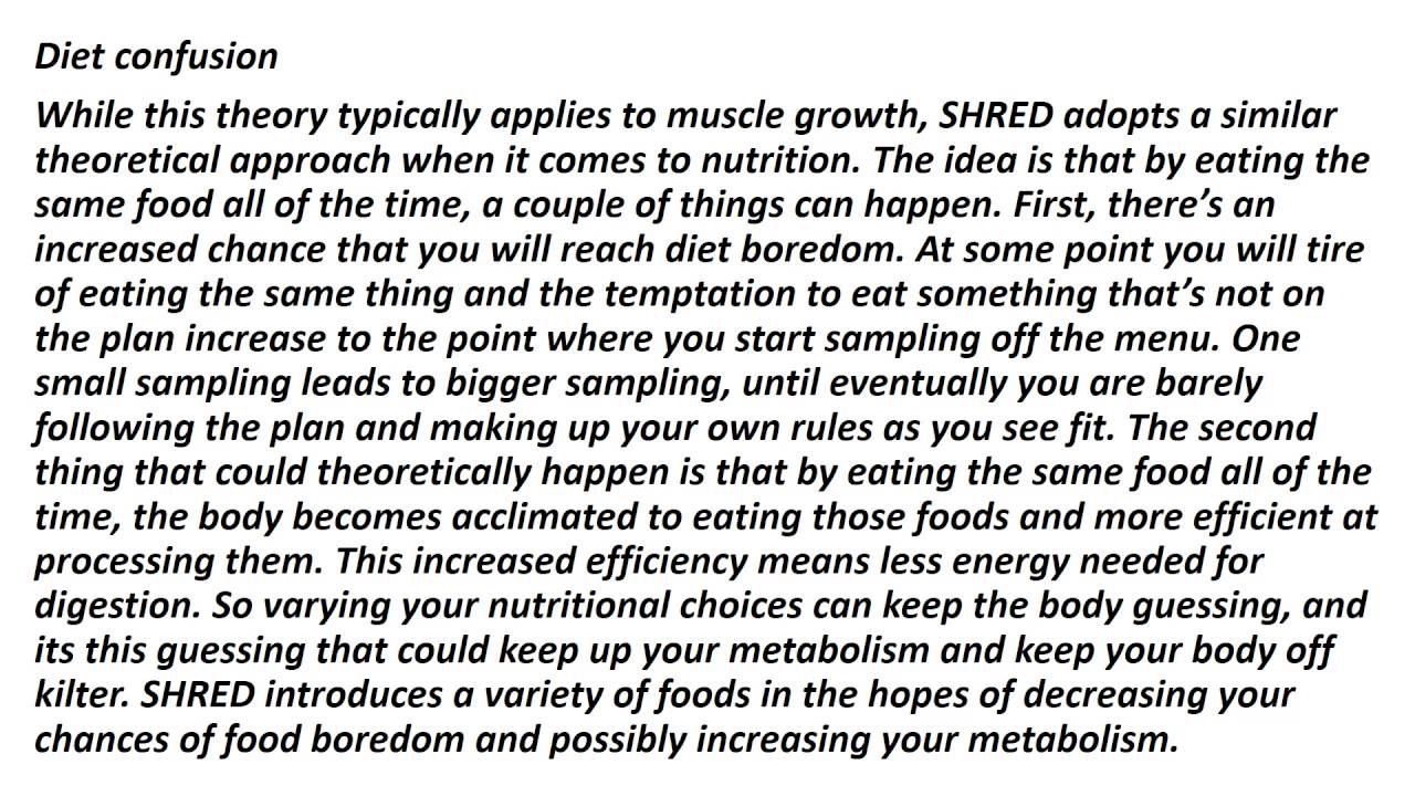 Shred Diet Part 1 YouTube shred-diet-part-1-youtube