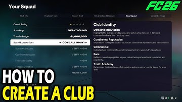 How to Create a Club in FC 26