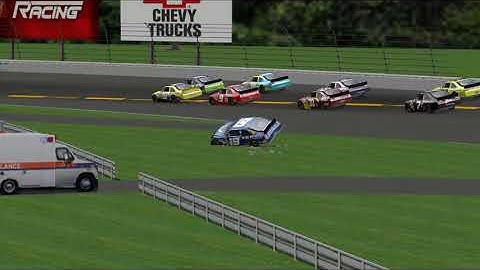 Elliot Sadler 2010 Pocono crash NR2003 Reenactment