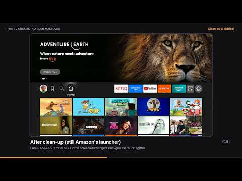 Fire TV Stick 4K made new: no-root debloat + Projectivy launcher (narrated, driven by Claude Code)