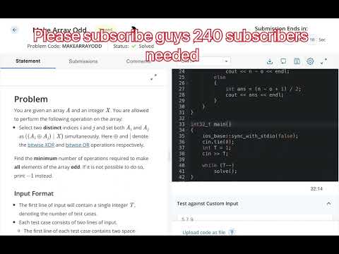 Make Array Odd  codechef solution || starters 76 #solution || 1st February 2023