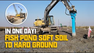 The soft soil of the pond becomes hard, the secret lies in the soil stabilization system！ screenshot 4
