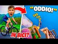 GIOCO A FORTNITE CON LA *BICICLETTA* IN CASA!! Assurdo