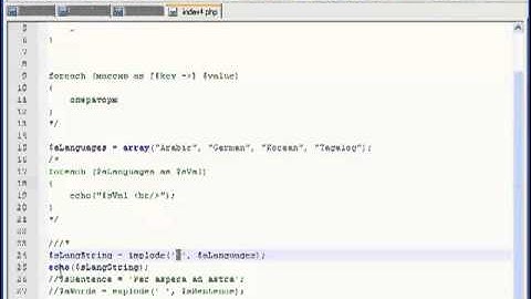 Уроки по PHP 17. Функции explode() и implode()