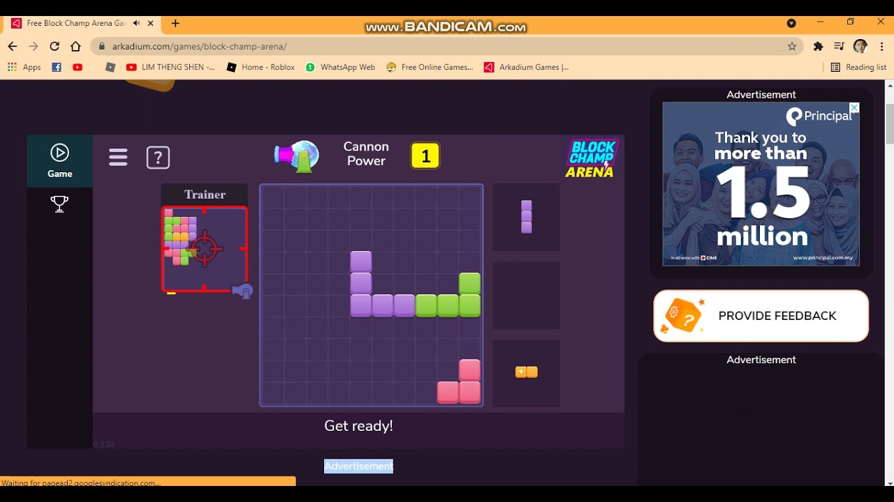 Playing Block Champ Arena on Arkadium(31/10/2021) - YouTube