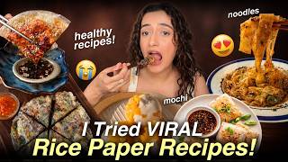 I Tried Viral Rice Paper Recipes From PINTEREST👀 | Yummy or Yucky?