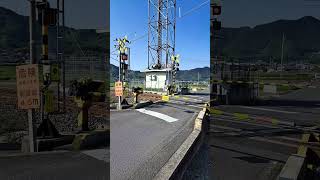 【踏切】三野津踏切　8000系アンパンマン列車（JR四国　予讃線）  #jr四国 #踏切 #電車 #踏切カンカン #Railroad crossing  #japanrailway #anpanman