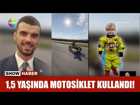 1,5 yaşında motosiklet kullandı!