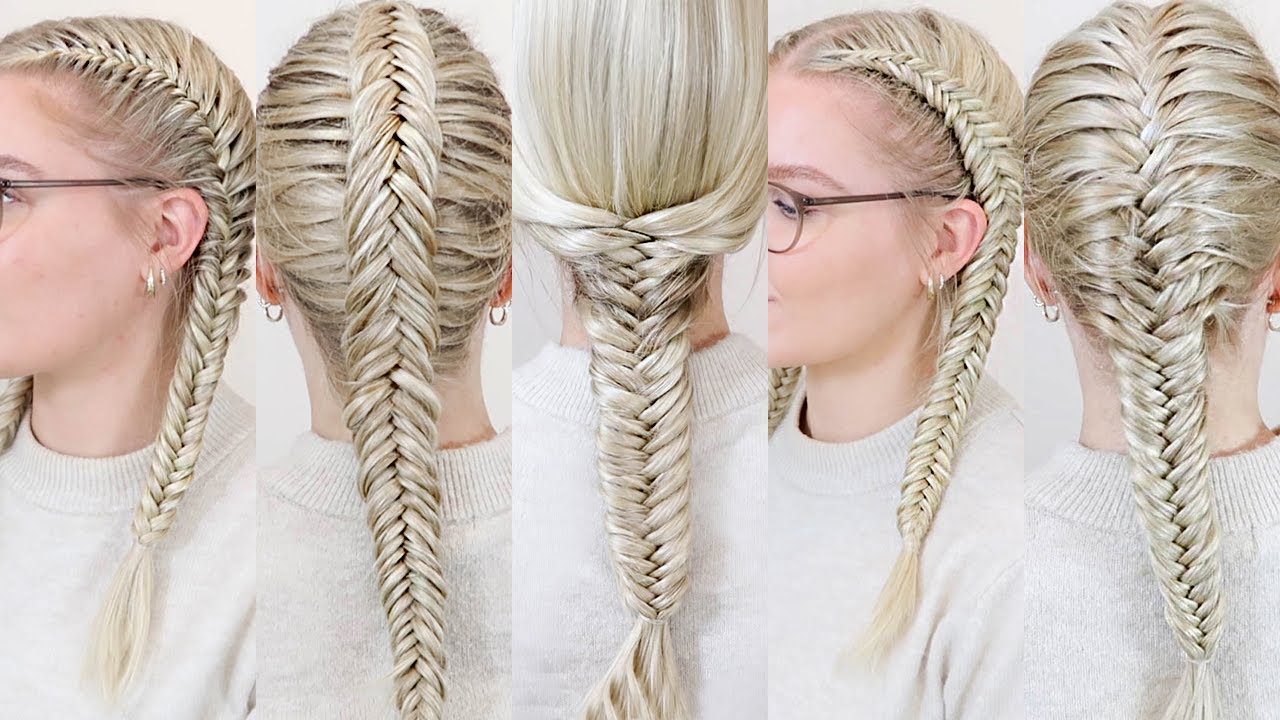 Creative Fishtail Braid Fall Braided Hairstyle  YouTube