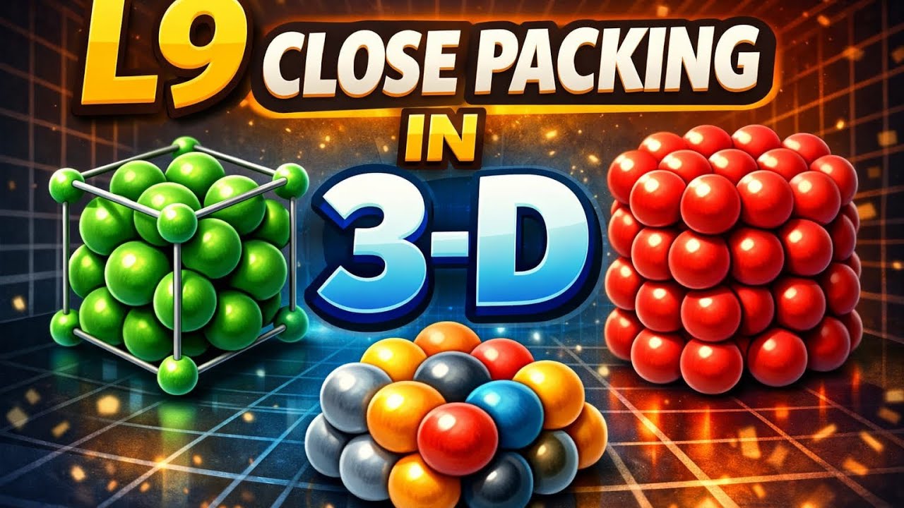 States of matter | L9 | Close packing in 3-D 