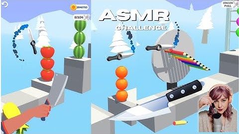 Asmr Slicing Game 🔥💕👩‍❤️‍💋‍👨 Very satisfying and relaxing Sounds ! Slice it All #asmrgames #slicing