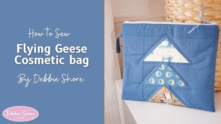 How to Sew a Simple Flying Geese Cosmetic Bag by D...