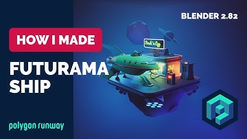 Futurama Ship in Blender 2.8 - 3D Modeling and Lighting Process